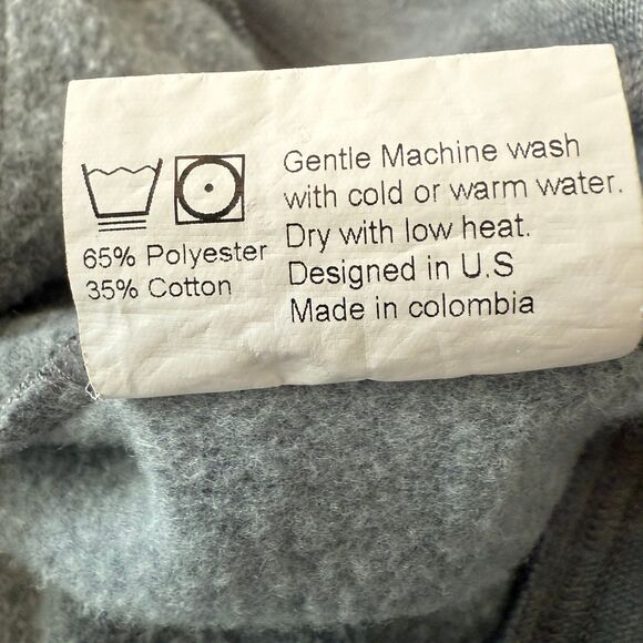 Baseballism Hoodie Double Sided Graphic Gray with Blue Raglan Sleeves Mens XL - Picture 10 of 11